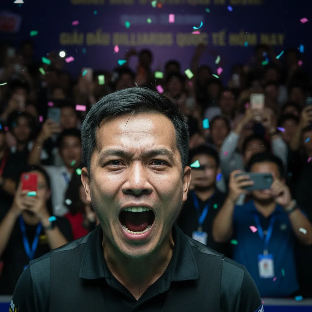 Khung cảnh một trận đấu bida chuyên nghiệp tại giải đấu quốc tế